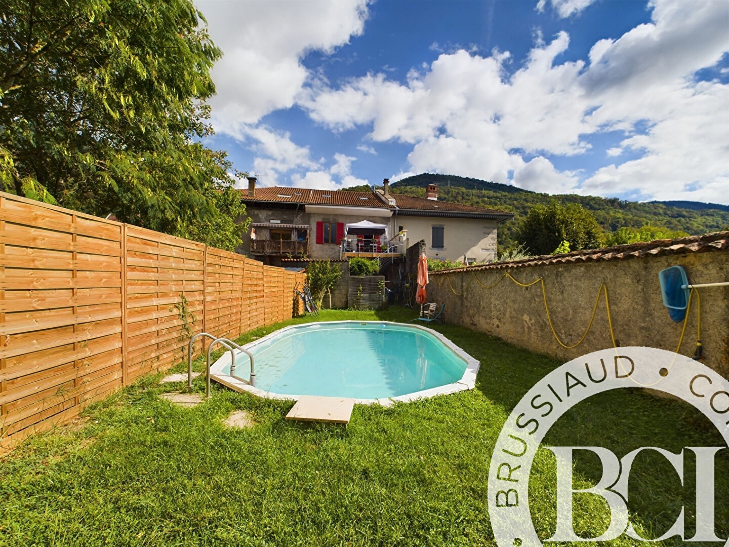 Jardin piscine terrasse Tencin